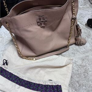 Bright/light pink Tory Burch purse